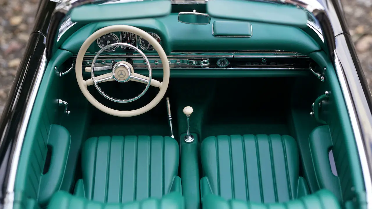 Vintage Mercedes-Benz interior upholstery