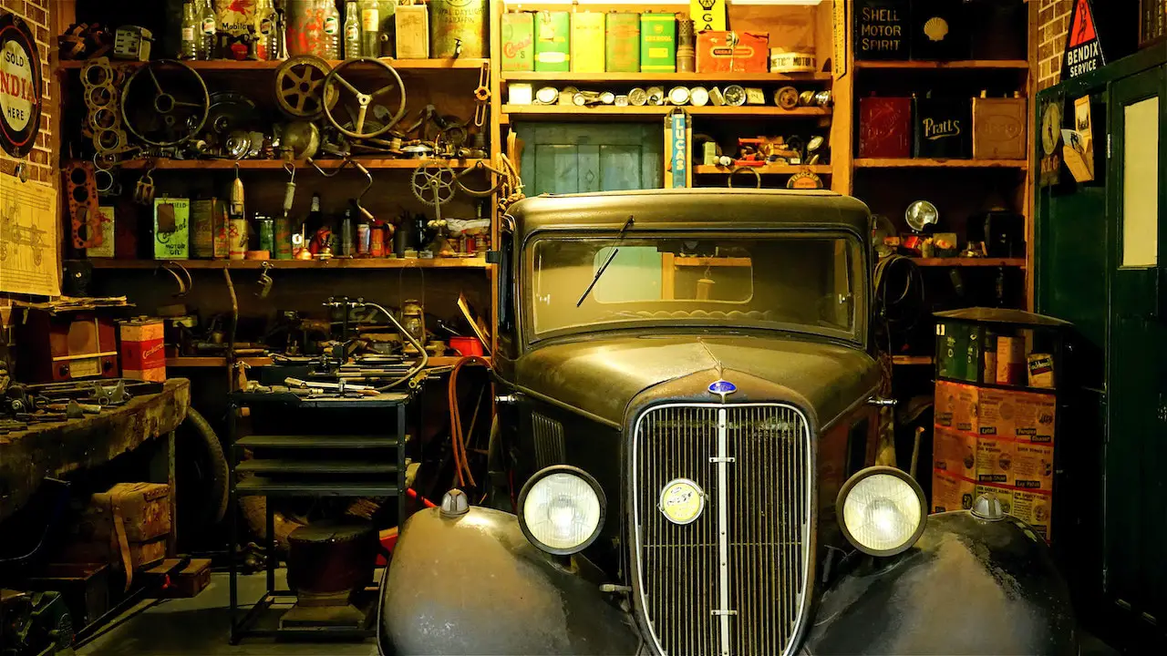 storing a car in a garage