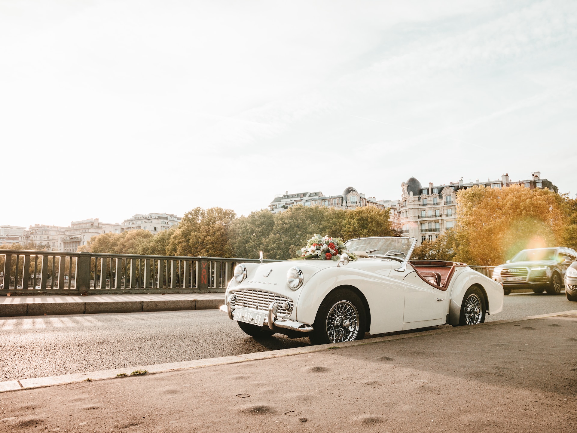 Triumph wedding car